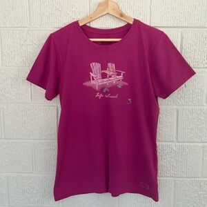 LIFE IS GOOD WOMENS CRUSHER TEE BEACH VIBES SIZE SMALL